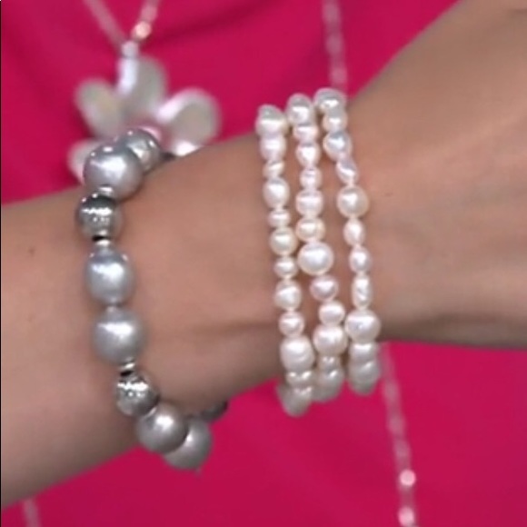 Honora Cultured White Pearl Stretch Bracelet - Picture 7 of 7